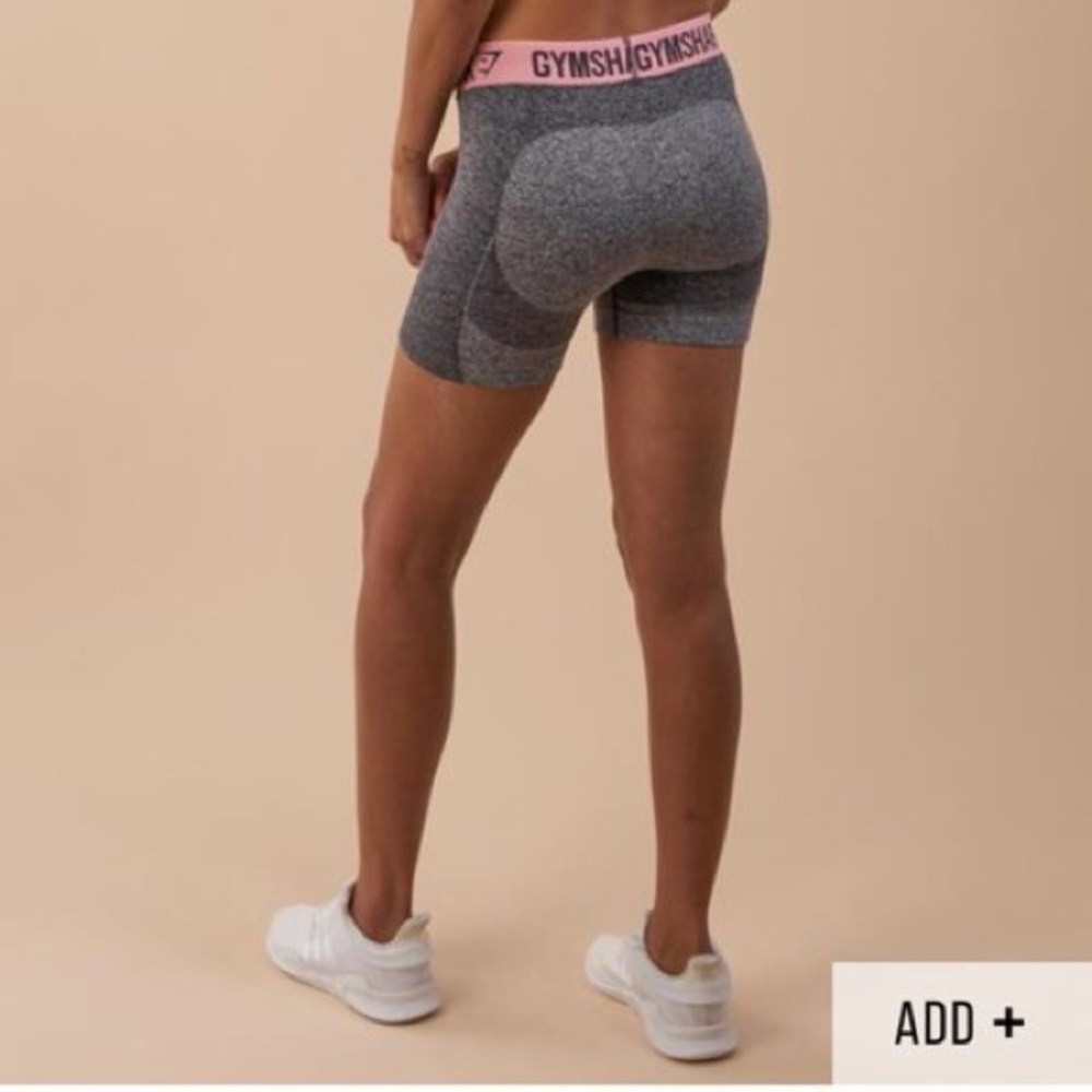 Gymshark grey and pink training shorts
